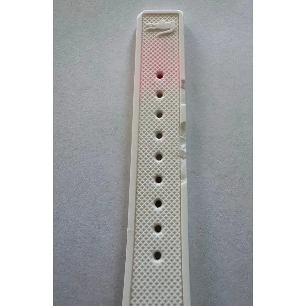 Lacoste 12.12 White Silicone Band 36mm Rose Gold Tone Watch Water Resistant